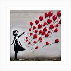 Red Balloons Art Print
