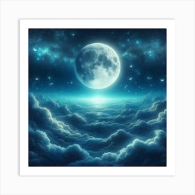 Full Moon In The Sky Art Print