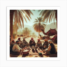 Bedouins With Drinks Art Print