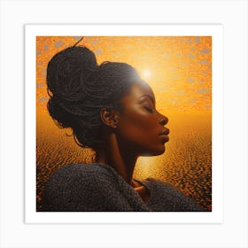 Sunset Woman 5 Art Print