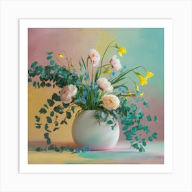 Daffodils In A Vase Art Print