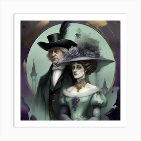 Victoria And John Gothic Victorian Renaissance Vampires Art Print