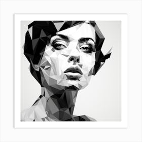 Polygonal Portrait Art Print