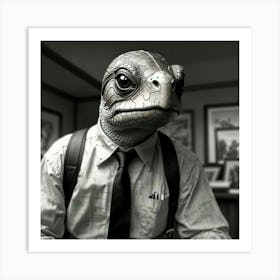 Turtle In A Suit 2 Art Print