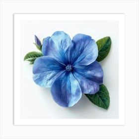 Blue Clematis Flower 4 Poster