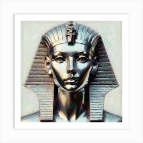 Gloss Brush Painting Sphinx Statue Head 1 Art Print