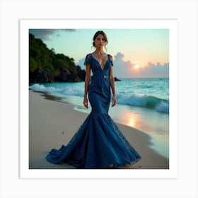 Mermaid Wedding Dress 5 Art Print