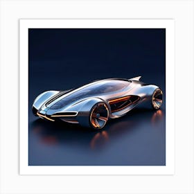 Futuristic Car 3D art print 2 Art Print