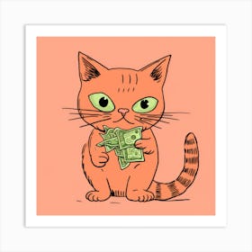 Money Cat Art Print