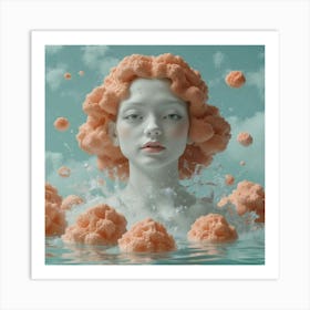 Girl In The Water 3 Art Print