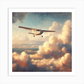 Airplane In The Sky Art Print