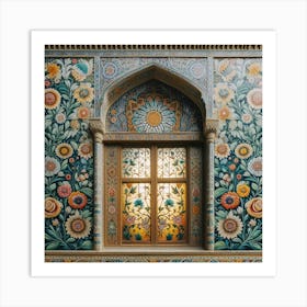 Arabic flowers (Baghdad style) Art Print