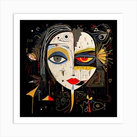 Woman'S Face Art Print