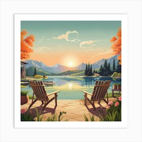 Lake View Art Print