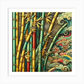 Bamboo Painting Art Print