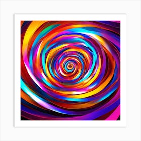 Abstract Colorful Spiral Background 1 Art Print