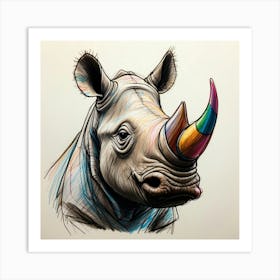 Rhino 10 Art Print