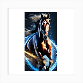 Horse Running Art Print