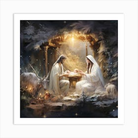 Nativity Christmas Art Print