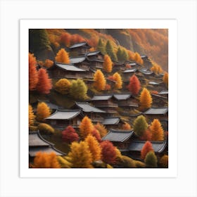 Autumn Village 70 Art Print