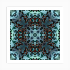 Pattern Is Blue Bubbles Art Print