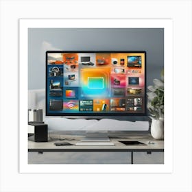 Desktop Computer Art Print