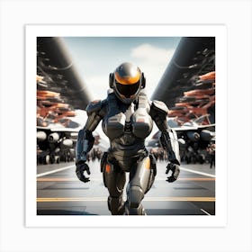 Futuristic Robot 110 Art Print