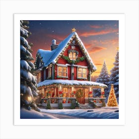 Christmas House 158 Art Print