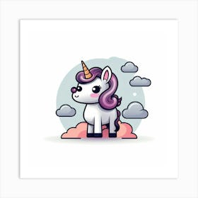 Unicorn In The Clouds 9 Art Print