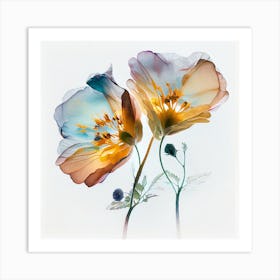 Watercolor Flower Abstract 23 Art Print