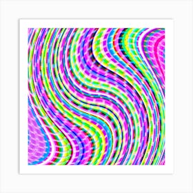 Abstract Psychedelic Background Art Print