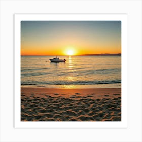 Sunset On The Beach 12 Art Print