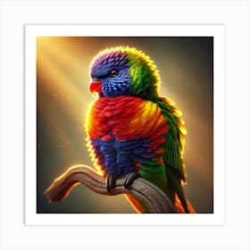 Colorful Parrot 5 Art Print