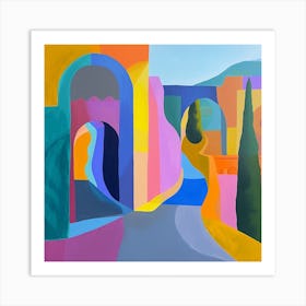 Abstract Travel Collection Granada Spain 3 Art Print