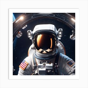 Astronaut In Space 3 Art Print