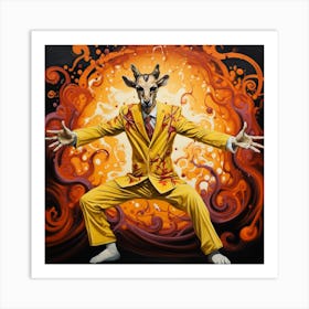 Goat In A Suit Art Print