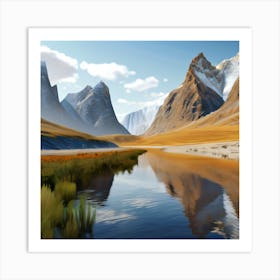 Mountain Landscape - Mountain Stock Videos & Royalty-Free Footage Art Print