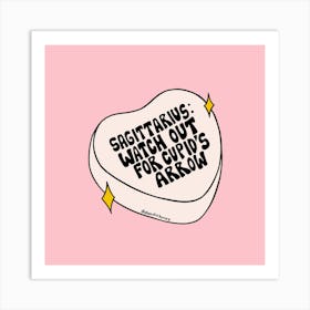 Sagittarius Conversation Heart Art Print