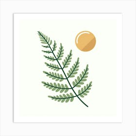 Leafs of Fern, Vector art 3 Art Print