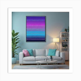 Blue And Purple Abstract Art Art Print