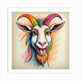 Goat Head 30 Art Print