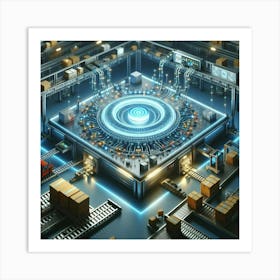 Industrial Automation Concept Art Print