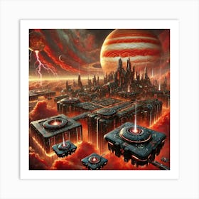 A Breathtaking Sci Fi Depiction Of The Great Red B 1 Art Print