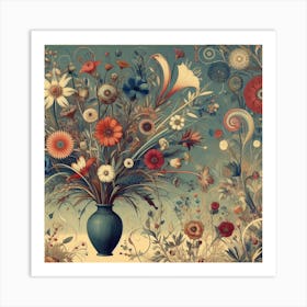 Flowers In A Vase 2 Art Print