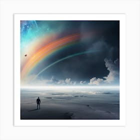 Rainbow In Space Art Print