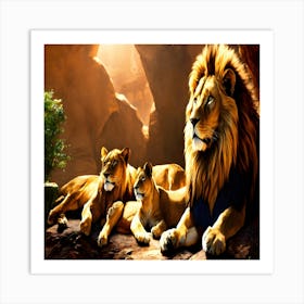 Lions Art Print