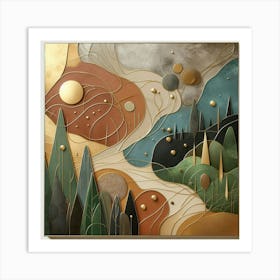 Abstract Landscape Painting Art Print