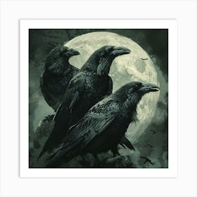 Ravens Art Print