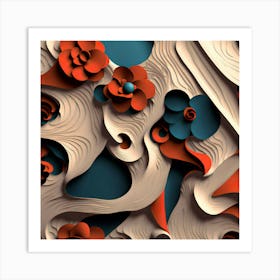 3d Paper Art Art Print