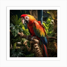 Parrot In The Zoo Art Print